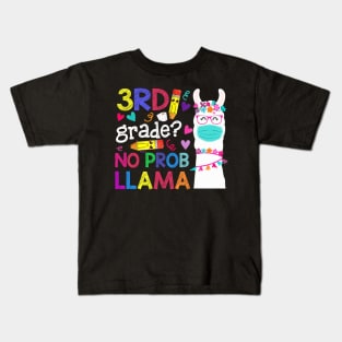 Quarantine Llama 3rd Grade 2020 School Social Distance Shirt Funny Back To School Gifts Kids T-Shirt